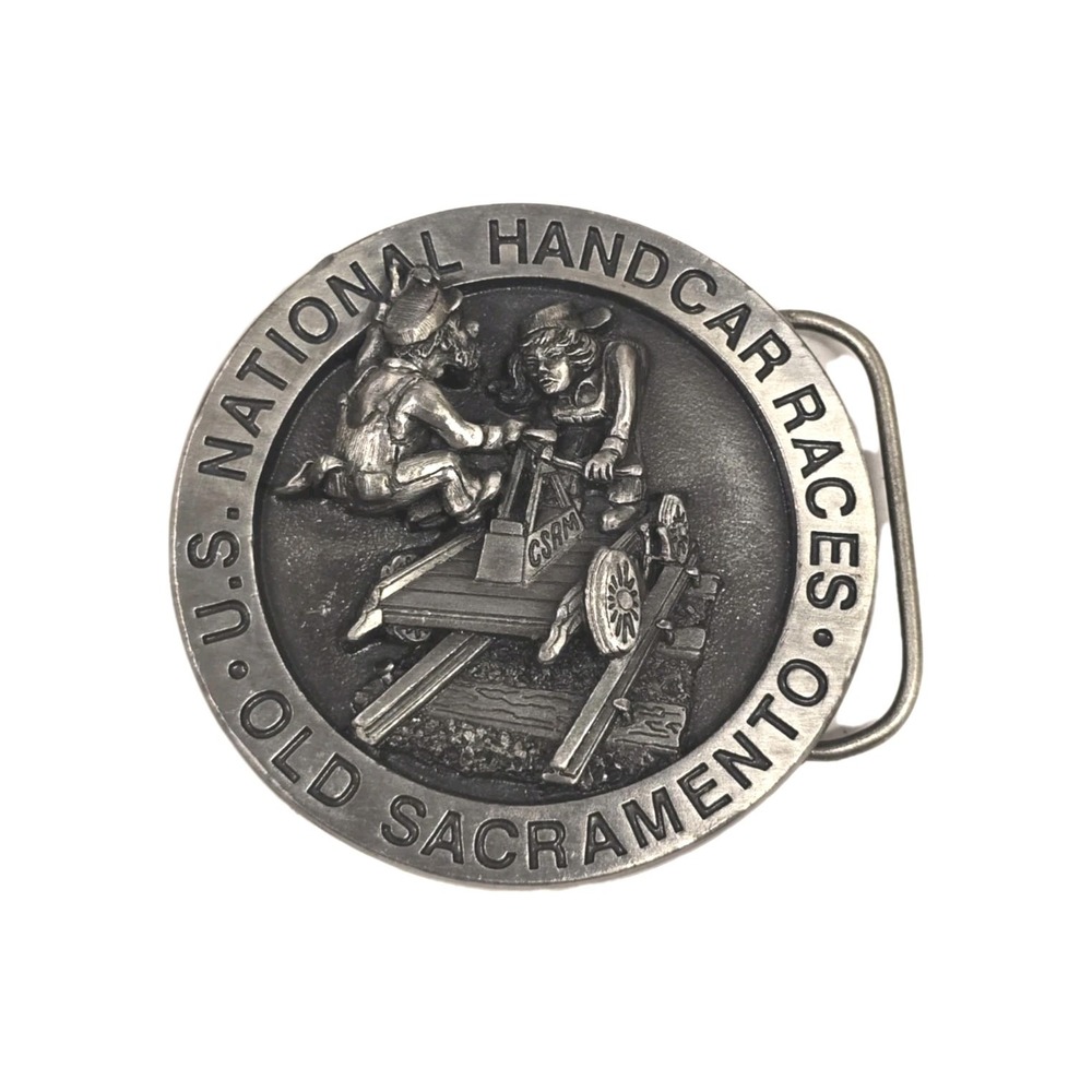 Vintage Classic Trophy Co. U.S. National Handcar Races Old‎ Sacramento Belt...